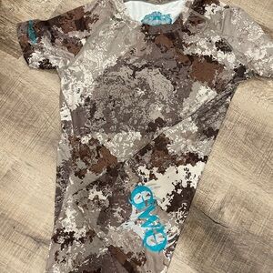 Camo Women's Top by in Brown and Beige